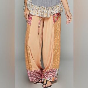 POL Multicolor Wide Leg Pants with lace